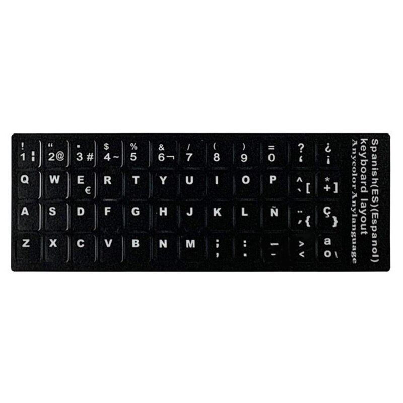 Aufkleber für computertastaturen, spanische sprache, tastaturaufkleber, schutzfolie  e8be: Bk