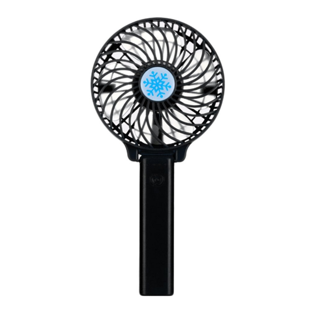 Bærbar håndblæser usb genopladelig foldbar håndholdt mini ventilator køler 3 hastighed justerbar køleventilator indretning: Sort