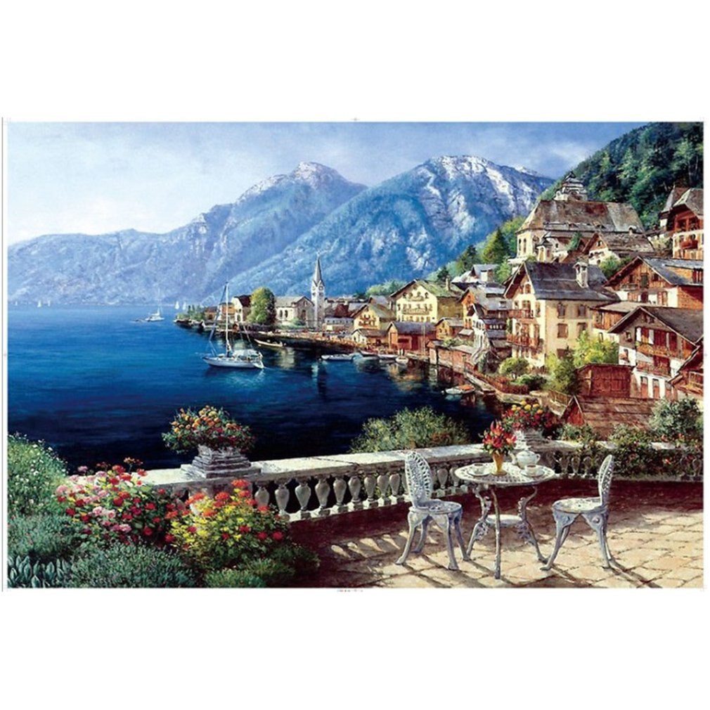 1000 Pieces Of Oil Painting Adult Intellectual Puzzle Toy Learning Education: Australian Town