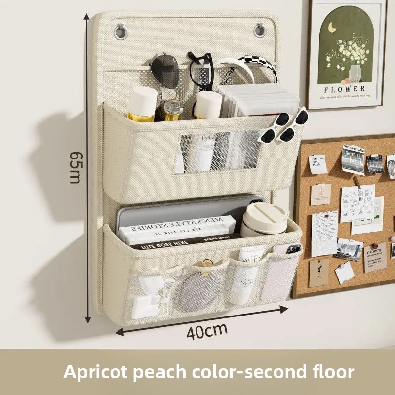 Hanging Storage Bag Closet Organizer for Dormitory And Home Miscellaneous Items Storage No Drilling Required Oxford Cloth Bag: Blue