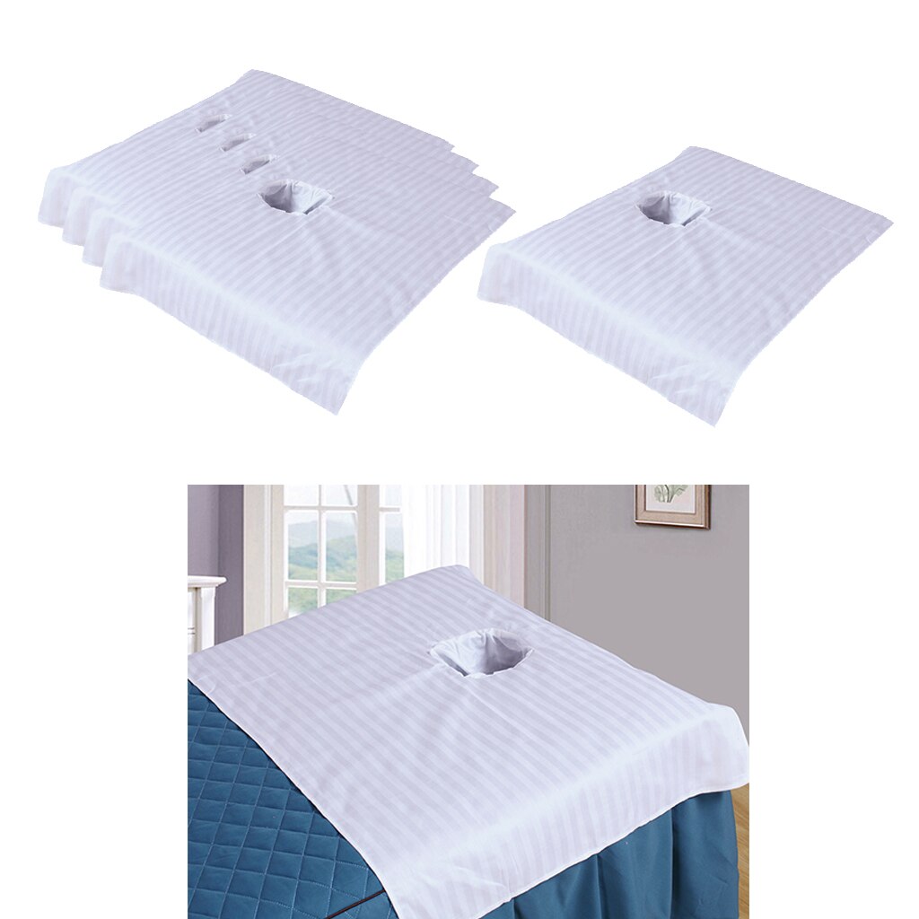 5 stk bomuld spa massage bord dække lagen 50 x 80cm åndbar kosmetisk salon skønhedsseng ansigtshul håndklæde