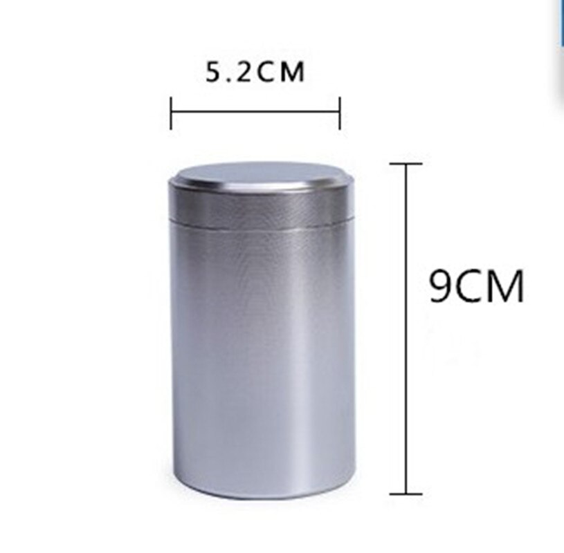 Mini latas de té portátiles de acero inoxidable, contenedor de almacenamiento de Metal de titanio, sellos, tanque de viaje, 5,2x9cm