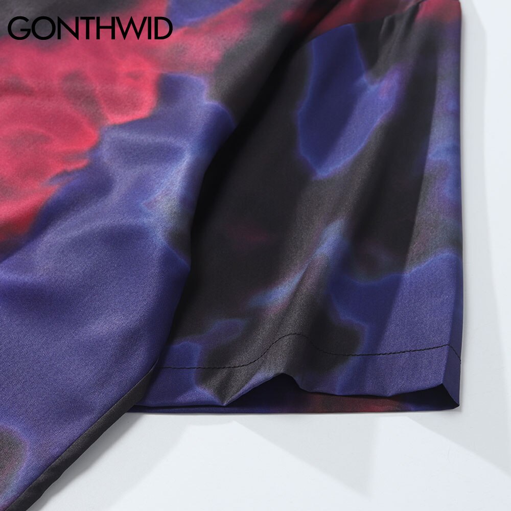 Men's Hip Hop Tie Dye T-Shirt - Urban Streetwear Short Sleeve Tee, 95% Cotton 5% Spandex - View #10