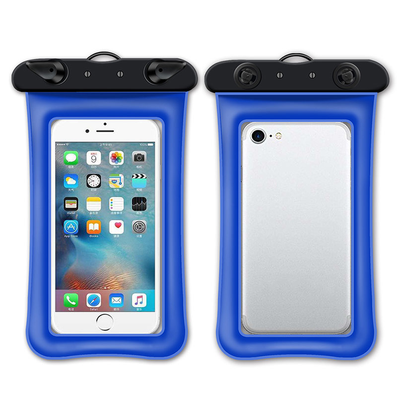 Universal gennemsigtig vandtæt taske mobiltelefon taske til 3.5 to 6 tommer telefon bærbar drifting snorkling svømning tilbehør