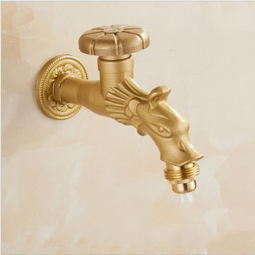 Dragon Water Faucet Outdoor Garden Cold Water Tap Laundry Bathroom Wetroom Kitchen Wall Mounted Sink Faucet Tap Spigot Bibcocks: SMT125-CS