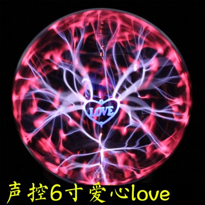 Electrostatic Ball Induction Glow Ball Plasma Ball 10-15 Inch Red Light Blue Light Science Museum Exhibition Ball Lightning Ball: Type9