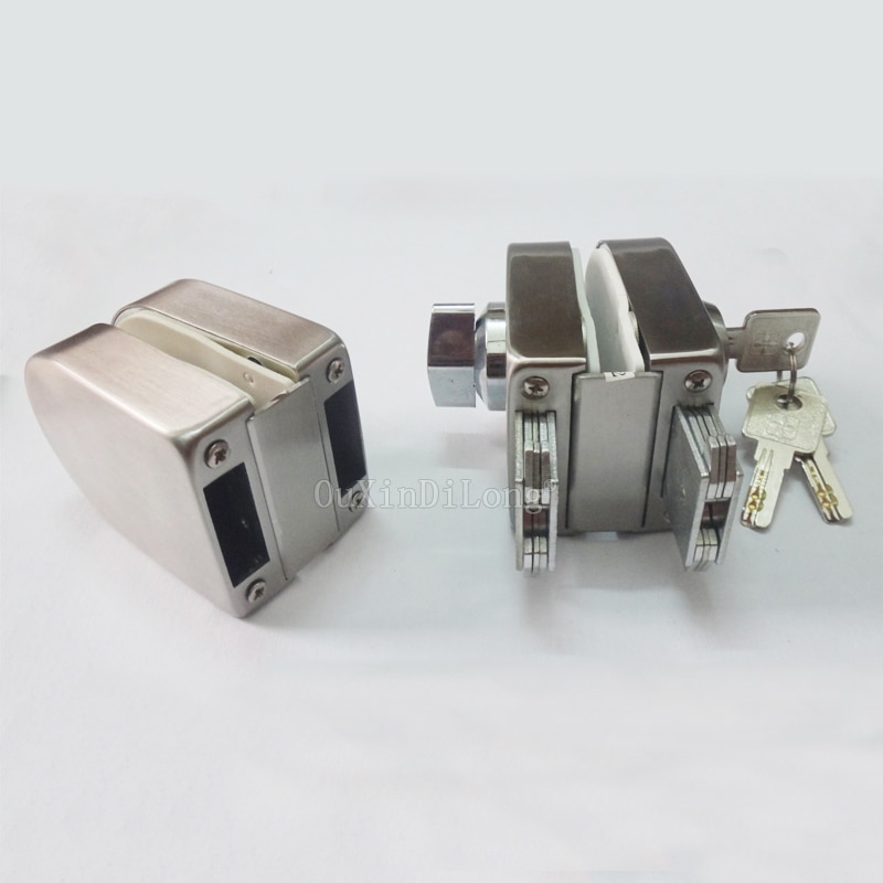 Sliding Central Glass Door Lock,stainless steel,No need to open holes,Bidirectional unlock,Frameless glass door CP397