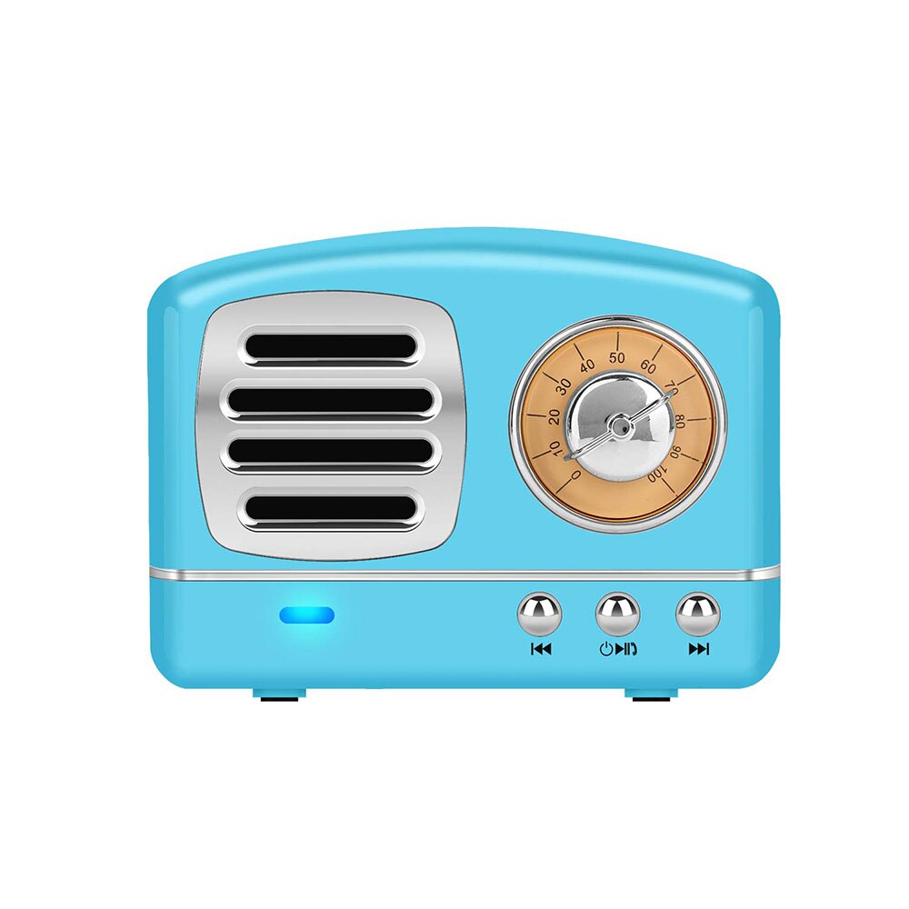 Protable Rechargeable Wireless Stereo Retro Speaker BT Conncetion TF Card USB AUX Input for Travel Kitchen Bedrooms Usage