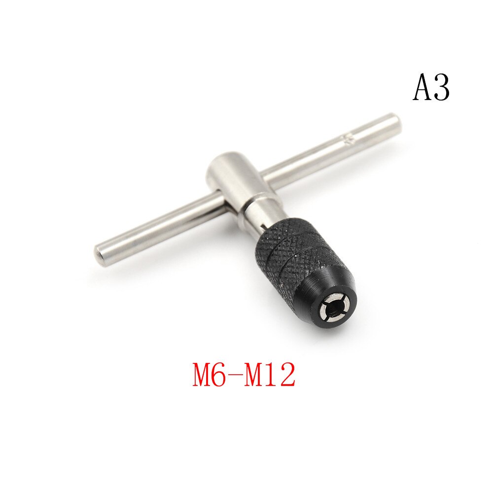 T-manilla grifo llave de mandril M3-M6 M5-M8 M6-M12 herramienta de mano tipo T rosca titular de la manija ajustable tornillo macho de rosca herramienta: A3