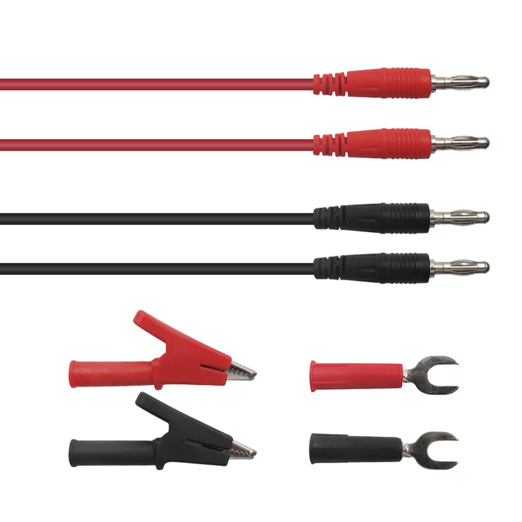 Electronic Test Leads Kit, Digital Multimeter Leads with Alligator Clips Replaceable Multimeter Probes Tips Set of 6