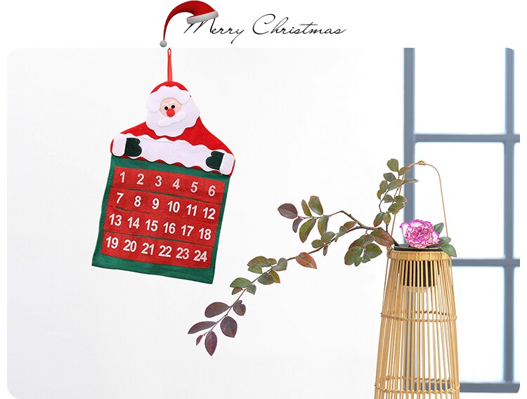 Luanqi julkalender jultomten julhängande dekorationer vägghängande dekor härlig billig kalender gott år