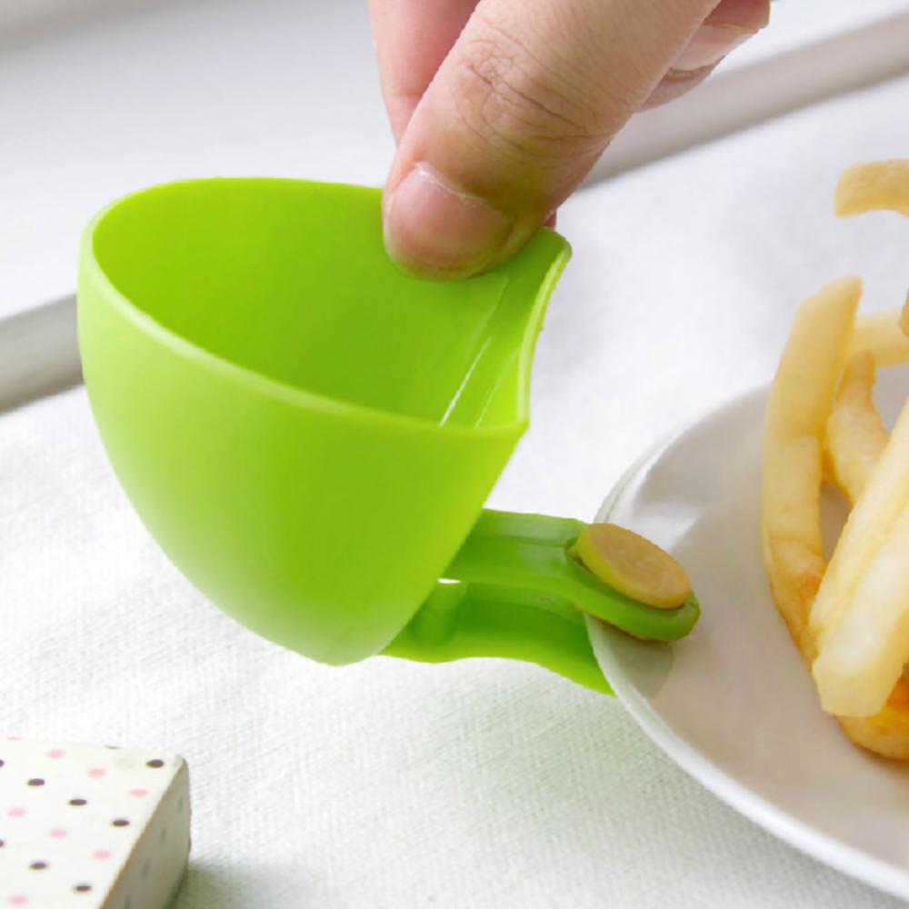 4 sztuk mieszany przyprawy cukier sałatka koncentrat pomidorowy sos naczynia kuchnia klip miska zanurzać mały klip przyprawy danie jedzenie stopień Plastikowy