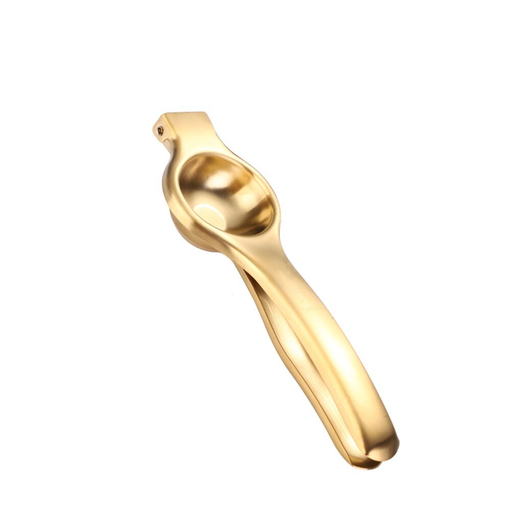 Stainless Steel Press Lemon Lime Orange Juicer Citrus Lemon Juicer Kitchen Bar Food Processor Gadget Handmade Tool #BL4: Gold 