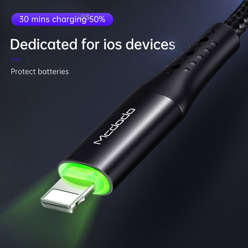 Mcdodo 36W USB typ C PD automatyczny odłącz kabel dla iPhone błyskawica 11 zawodowiec Max X XR XS Max 8 7 szybkie ładowanie USB C doprowadziło kabel danych