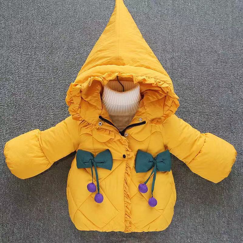 Casual Outerwear For Girl Infants Clothes Winter Autumn Baby Girls Princess Coat Jacket Cute Bowknot Warm Hoodie