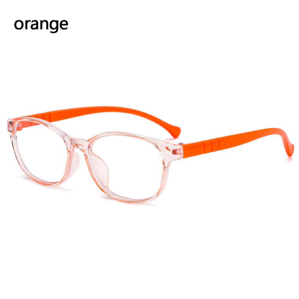 Kids Anti Blue Light Glasses Boys Girls Ultra Light PC Soft Frame Clear Lens Eyewear Eye Protection Computer Eyeglasses: type2-orange