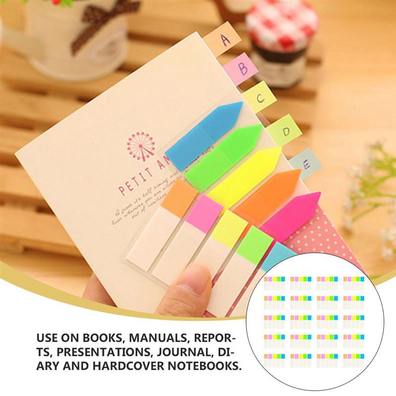 20 Sets Sticky Labels Colorful Sticky Notes Index Sticker for Office School