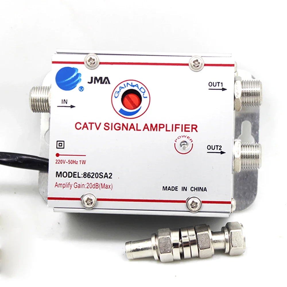 CATV-Kabel-TV-Splitter-Verstärker, 20 dB, 2/3/4/6/8-Wege, digitale TV-Antenne, Signalverstärker, Heim-TV-Ausrügestochen, 45 MHz bis 860 MHz, uns-Stecker