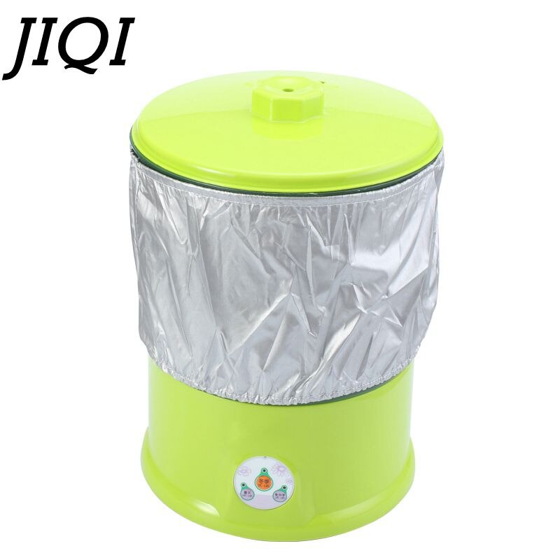 JIQI-germinador eléctrico inteligente de 2/3 capas, termostato, Cubo de crecimiento de semillas de vegetales verdes, 220V