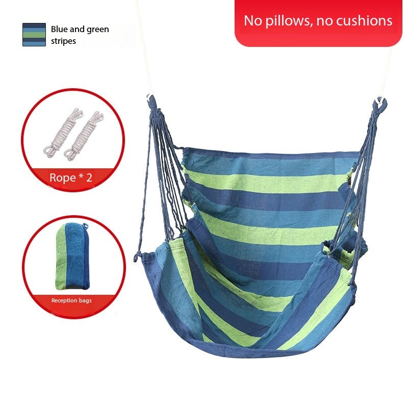 Hängen Stuhl Schlafzimmer Schaukel draussen Hängematte Stuhl Verdickte Leinwand Freizeit Schaukel Hängen Stühle Schlafsaal Hängematte Schaukelstuhl: Marine Blau