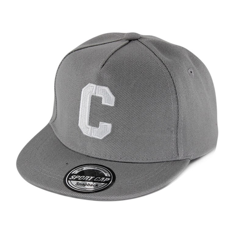 Miaoxi Kids Brief Zomer Baseball Cap Voor Jongens C Hip Hop Verstelbare Casual Unesex School Mode Hoeden Meisje caps: Grijs