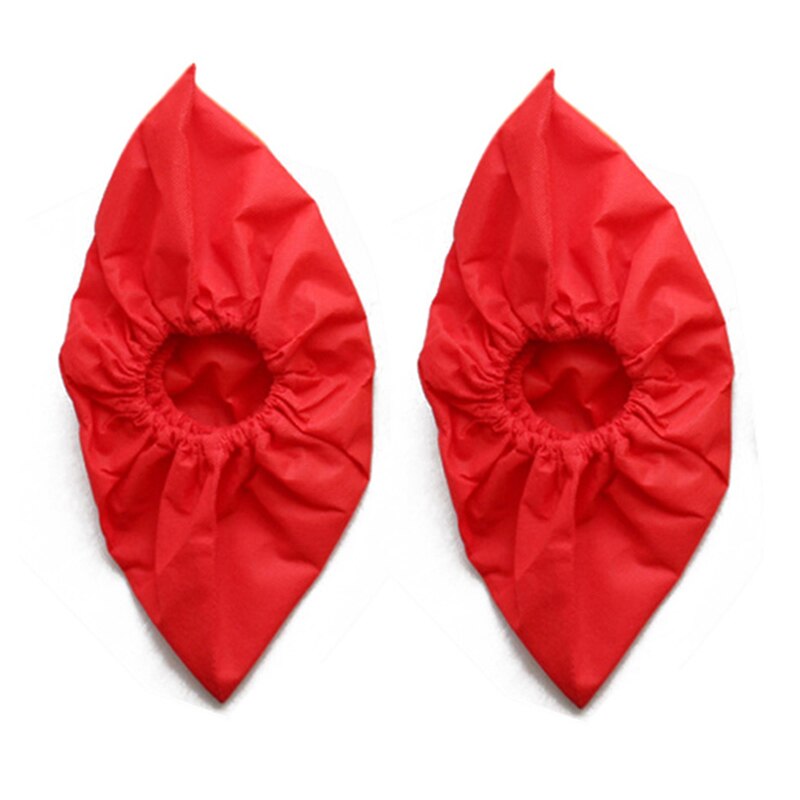 1 Paar Unisex Herbruikbare Schoen Cover Antislip Schoen Cover Huishoudelijke Dikke Wasbare Schoenen Covers Non-Wegwerp Voeten cover Overschoenen: Rood