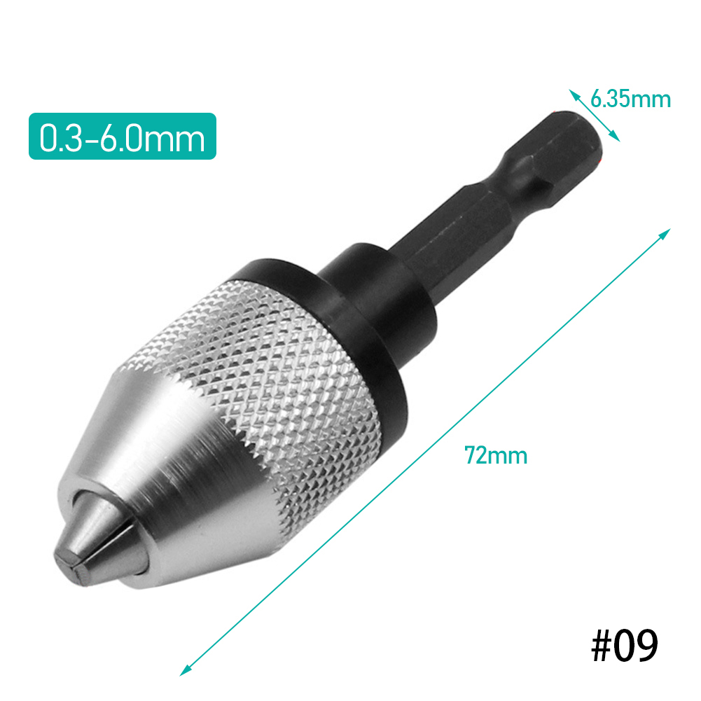 Boor Chuck Keyless Schroevendraaier Slagschroevendraaier Adapter Elektrische Micro Motor Klem Mini Chuck Armatuur Hex Shank Boren Adapter: green