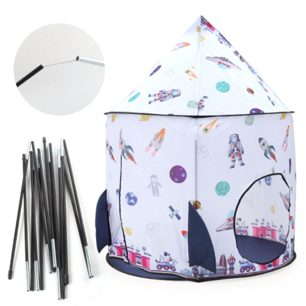 Space Tent Space Themed Pretend Play Tent Space Play House Spaceship Tent For Kids Foldable Pop Up Rocket Play Tent