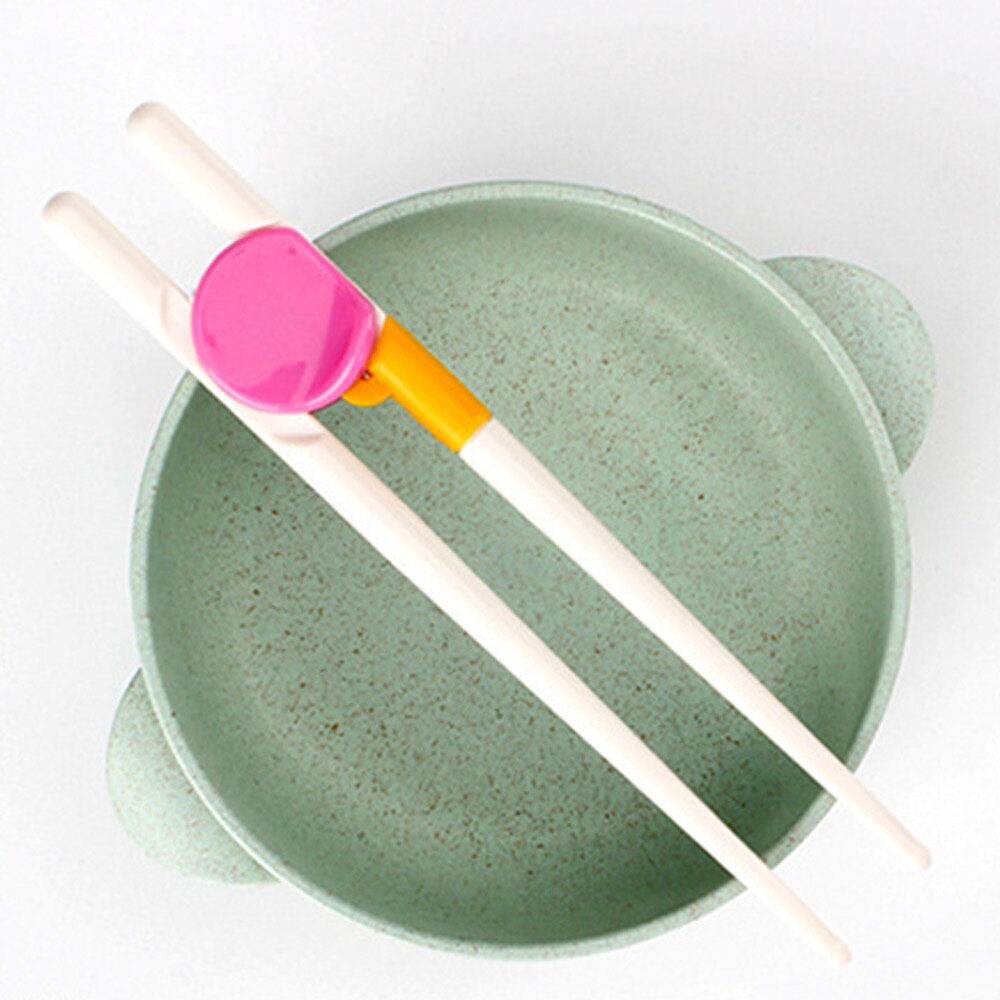 Palillos chinos para niños, palillos de aprendizaje, palillos de entrenamiento reutilizables, accesorios de vajilla de cocina, 1 par