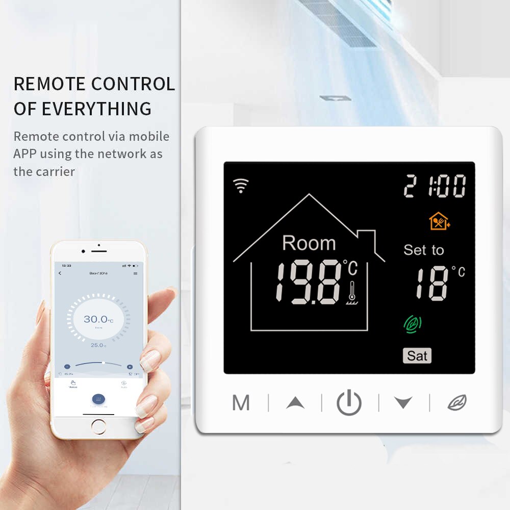 Vancoo WiFi Smart Thermostat 220V Temperature Controller Remote Control Electric Heating Room Digital thermoregulator warm Floor