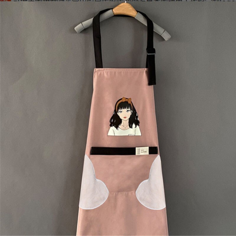 Kampaamo työassistentti työvaatteet parturi kampaaja värjäys vain vedenpitävä naisten vaatteet hiukset esiliina keittiö ravintola: Vaaleanpunainen tyttö