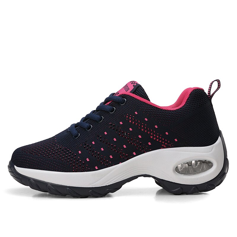 MARSON Women Sport Casual Shoes Outdoor Breathable Comfortable Ladies Shoes Lightweight Platform Sports Running Mesh Sneakers: blue / 11