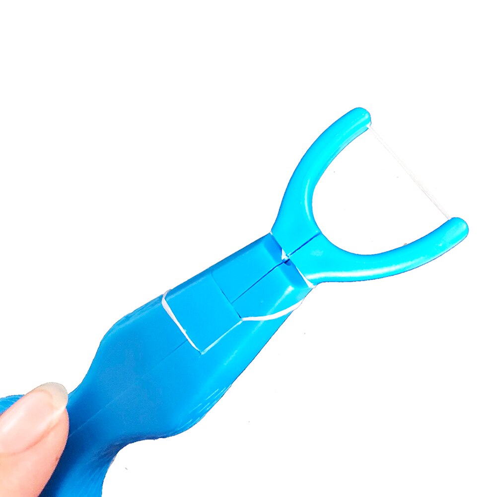 Dental Floss Picks Orale Herbruikbare Flosdraad Houder Met 1 Roll Dental Floss Pick(98.4 Inch) voor Vervanging Oral Care Tool