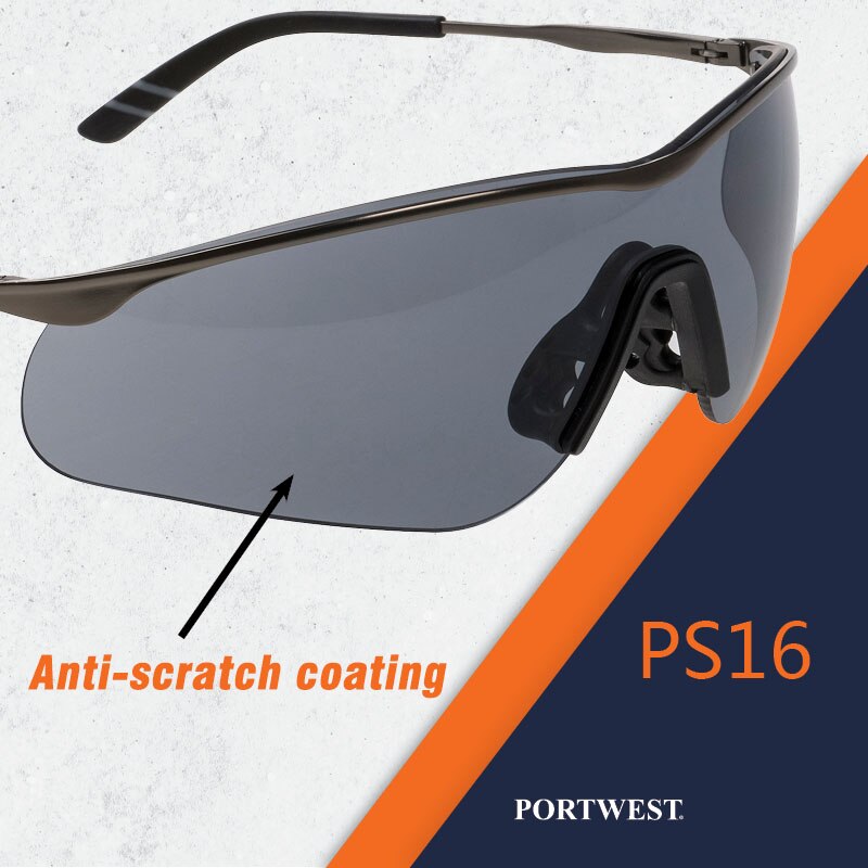 Postwest beskyttelsesbriller anti-ridse, støvtætte og stænksikre tech metal brille uv beskyttelse sikkerhedsbriller
