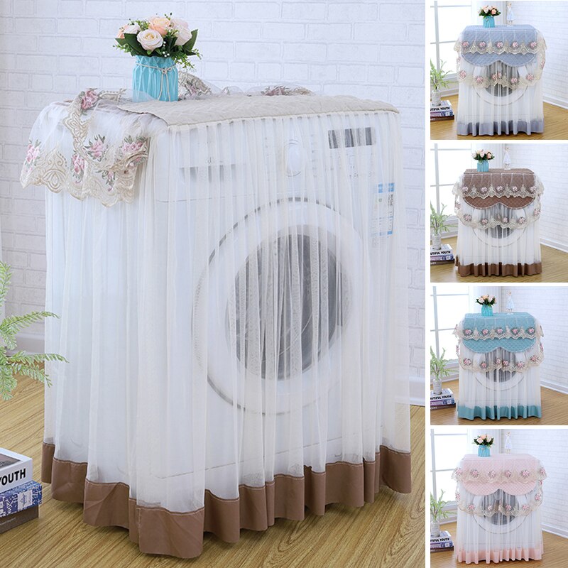 Romantic Lace Washing Machine Cover 60x60x85cm Practical Drum Washing Machine Dust Proof Cover