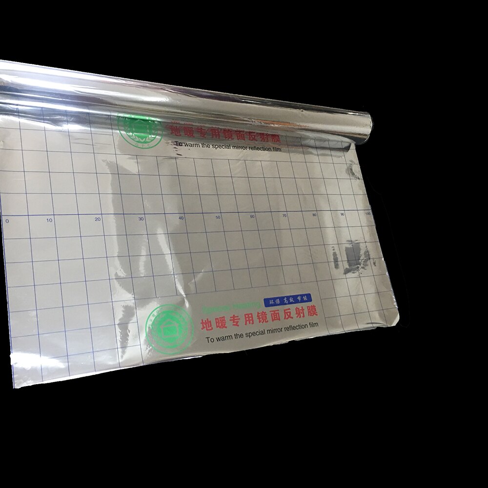 1mX2m Energy Saving Special Warming Aluminium Foil Mirror Reflective Film for Underfloor Heating System