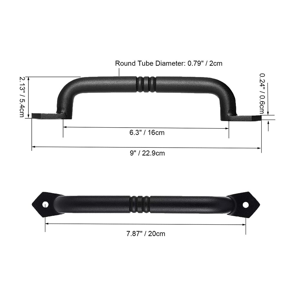 Sliding Barn Door Handle Pull Heavy Duty Cast Iron For Interior Doors Bedroom Kitchen Door Pulls Furniture Handle Door Hardware