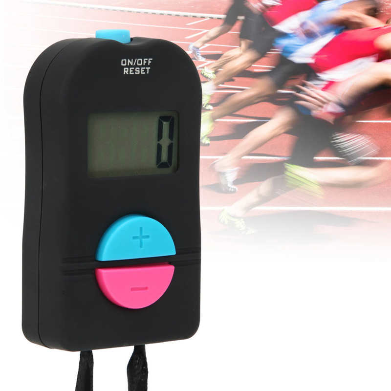 Digital Electronic Counter Electronic Hand Tally Battery Compact WIth Voice Prompt 2.4*1.4 inches /Rope 19.6 inches