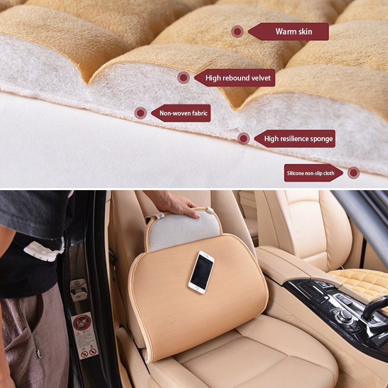 Universele Pluche Auto Seat Cover Sets Voor Vrouwen Roze Zitkussen Protector Mat Auto Cover Fit Meest Auto Interieur Accessoires