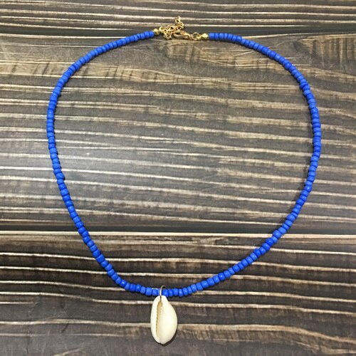 Proste koraliki shell Strand naszyjnik kobiety String z koralikami krótkie shell Choker naszyjnik biżuteria 16 cali Chokers naszyjnik prezent: 15