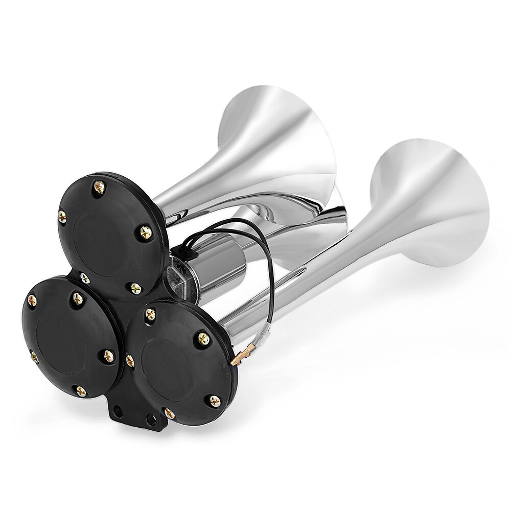 135DB 12V 24V Car Style Horn Triple Trumpet Air Deafening Horn For Car / Boat / Truck / Tractor Train