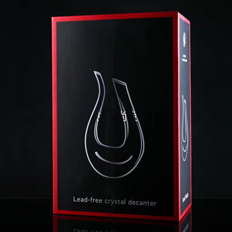Ushaped wine decanter box harp swan decanter Crys... Grandado