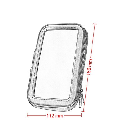 Jaer motorsykkel sykkel atv speil mount holder vanntett veske til mobiltelefon gps mount holder usb lader: Xl