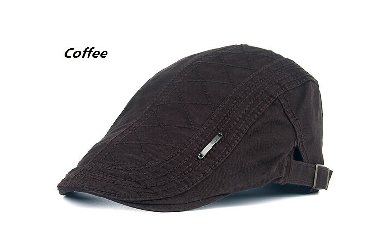 JAMONT algodón boina sombrero para hombres Vintage Baret gorra boina Francesa irlandés boinas mujeres huesos gorra plana masculina gorra para hombres: Coffee