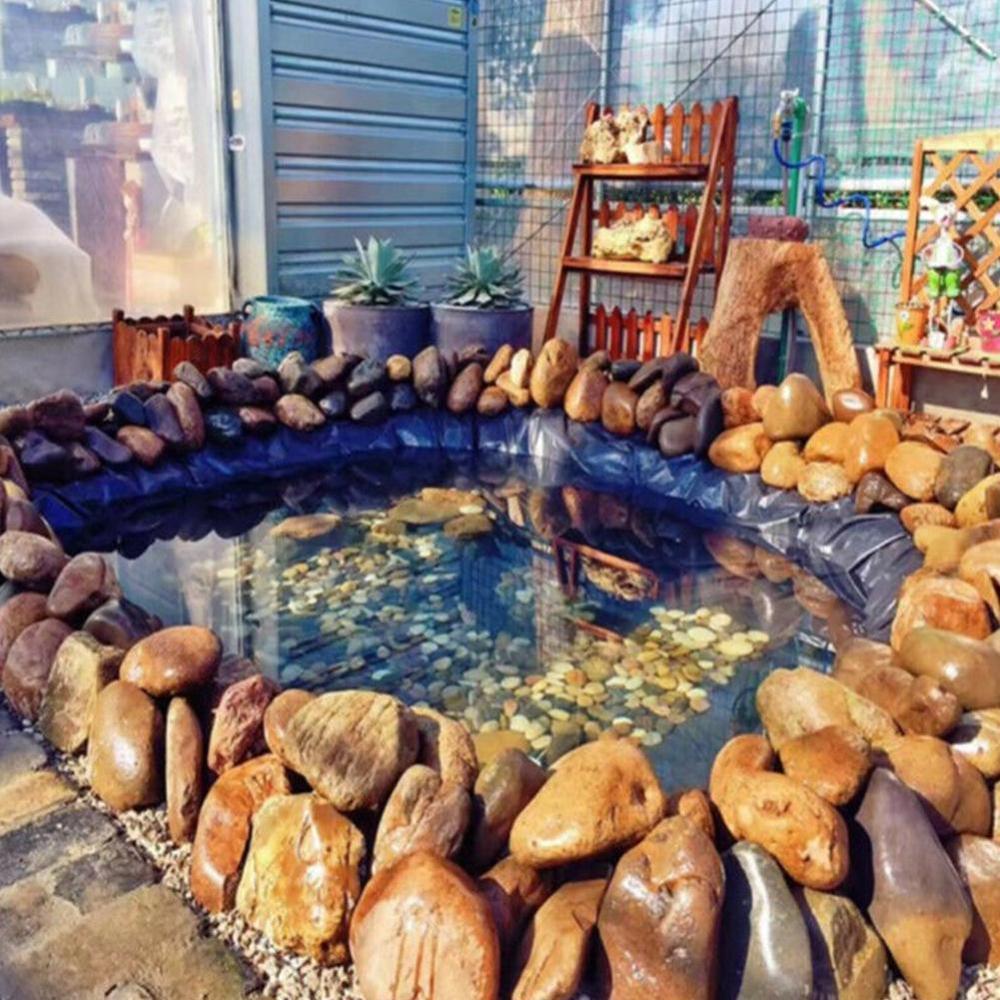 5'X10' Pond Lining Relining Fabric Fish Species Pond Membrane Beautify Lining Swimming Species Garden Dedicated Pool Fish M9H1