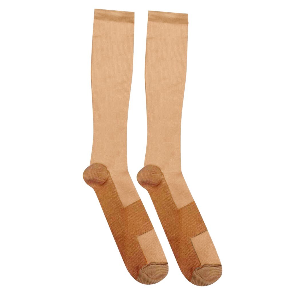 Anti-Fatigue Compression Socks Unisex Foot Pain Relief Soft Miracle Copper Anti Fatigue Magic Socks Support Knee High Stockings: BG / XL