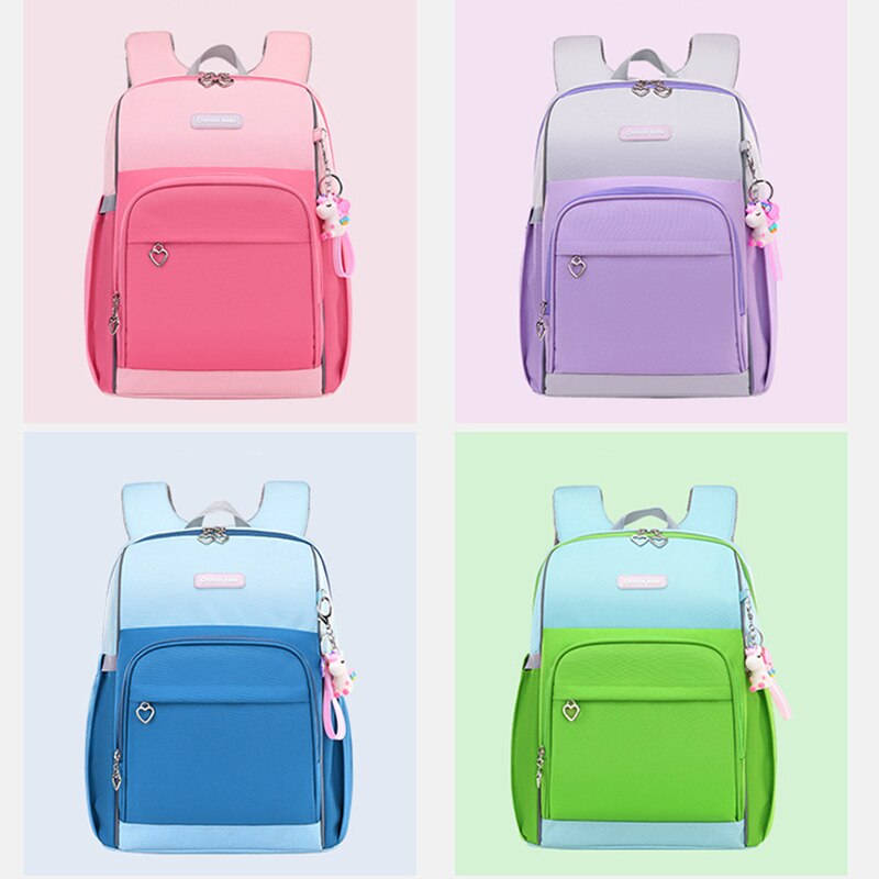 OYIXINGER Nylon Rucksack Atmungs Schul Für Primäbetreffend Studenten freundlicher Wasserdichte Junge Für Teenager Mädchen Patchwork Rucksack