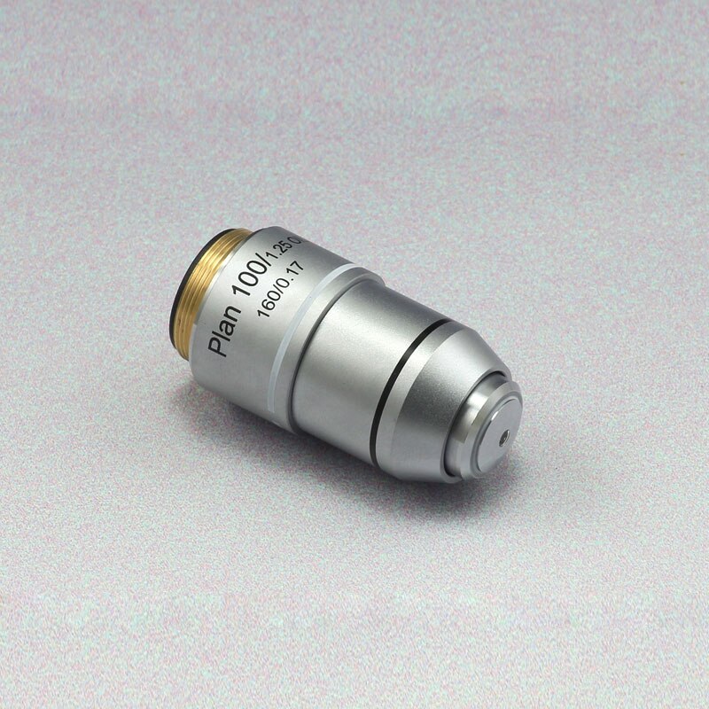 Biological Microscope Plan Objective Lens 4X 10X 20X 40X 60X 100X RMS Thread 160/0.17 195mm
