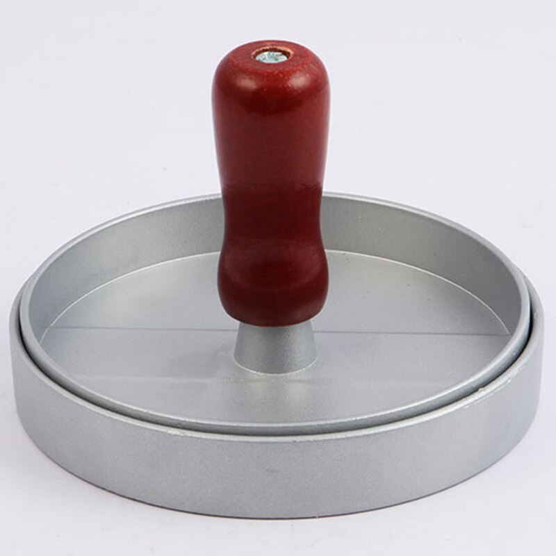 Rund aluminium hamburger stamper hamburger grillblokkform matlaging kjøkken utendørs grille størrelse diameter 12 x 2 cm
