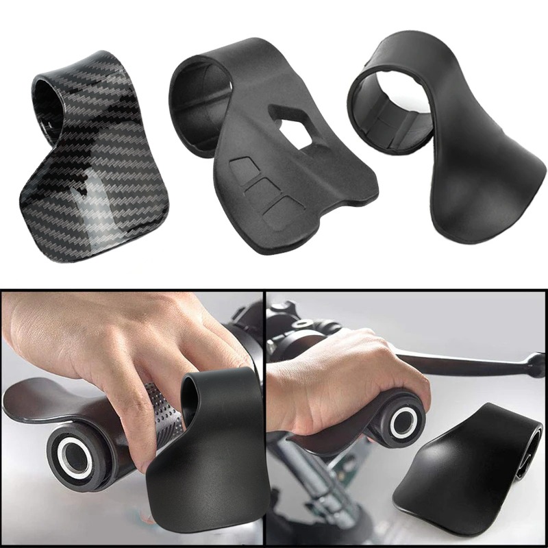 Manopole universali per acceleratore per moto in fibra di carbonio Cruise Control Manubrio Clip per assistente Poggiapolsi Accessori per moto